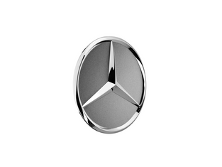 Satz Original Mercedes-Benz Radnabendeckel titan silber mit erhabenen Stern